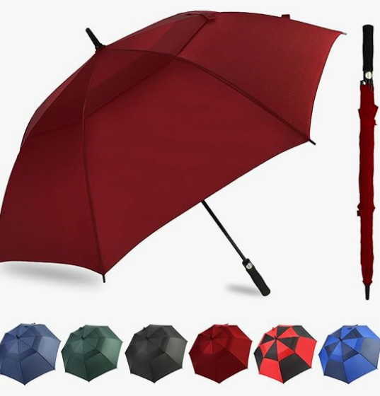 Selbstöffnender doppelter sturmsicherer Regenschirm