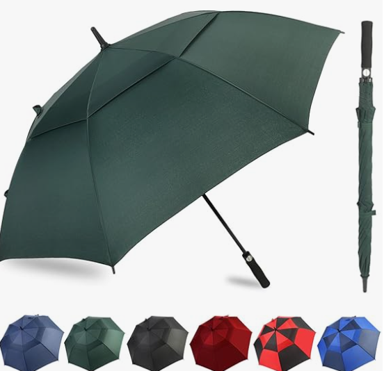 Selbstöffnender doppelter sturmsicherer Regenschirm