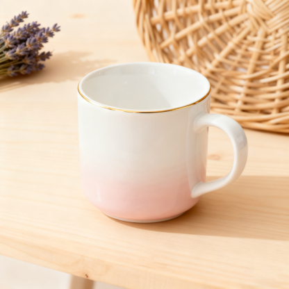 Tasse à effet dégradé rose