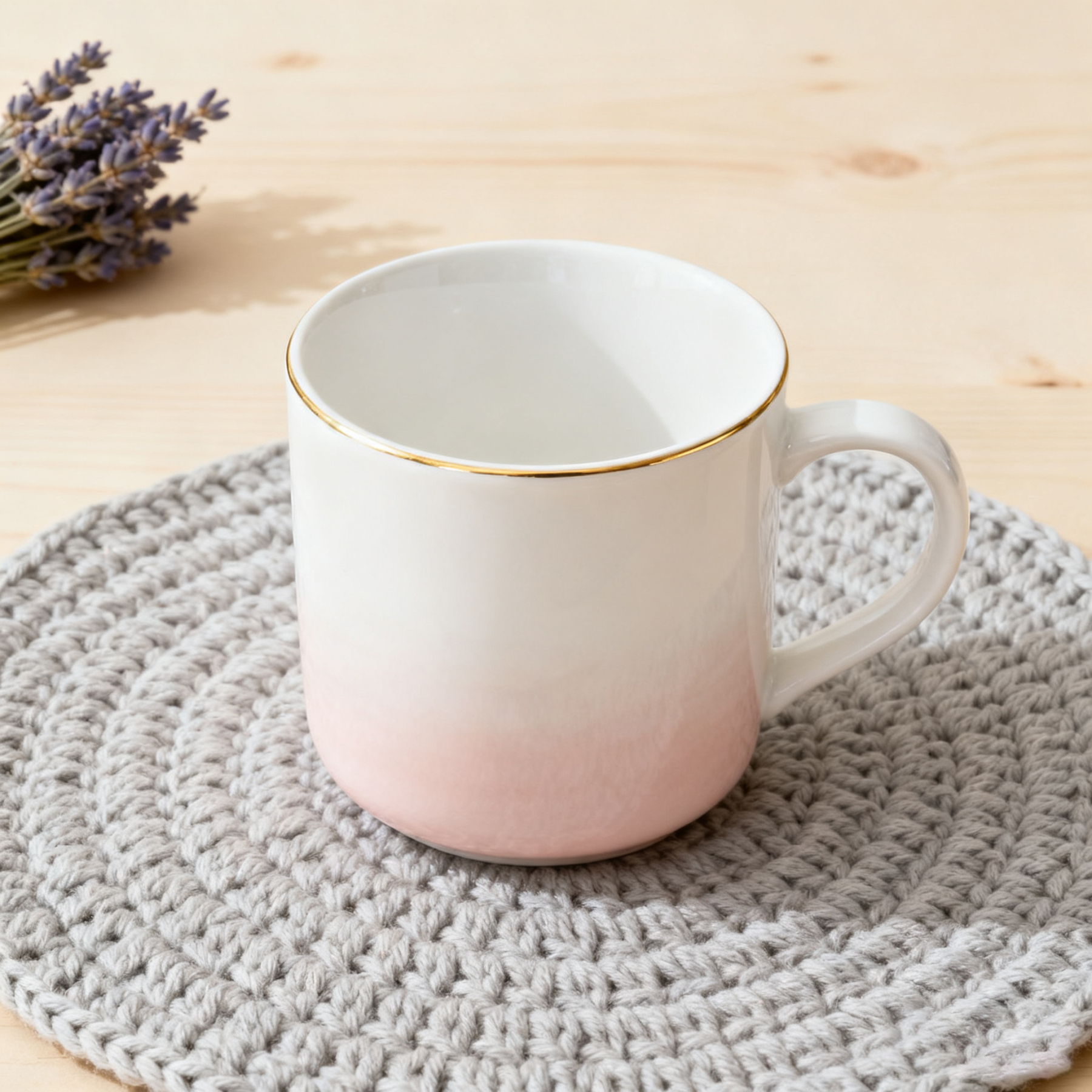 Tasse à effet dégradé rose