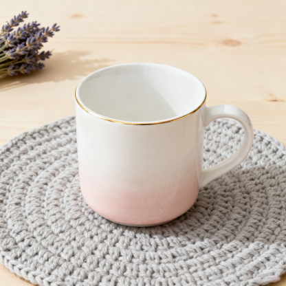 Tasse à effet dégradé rose