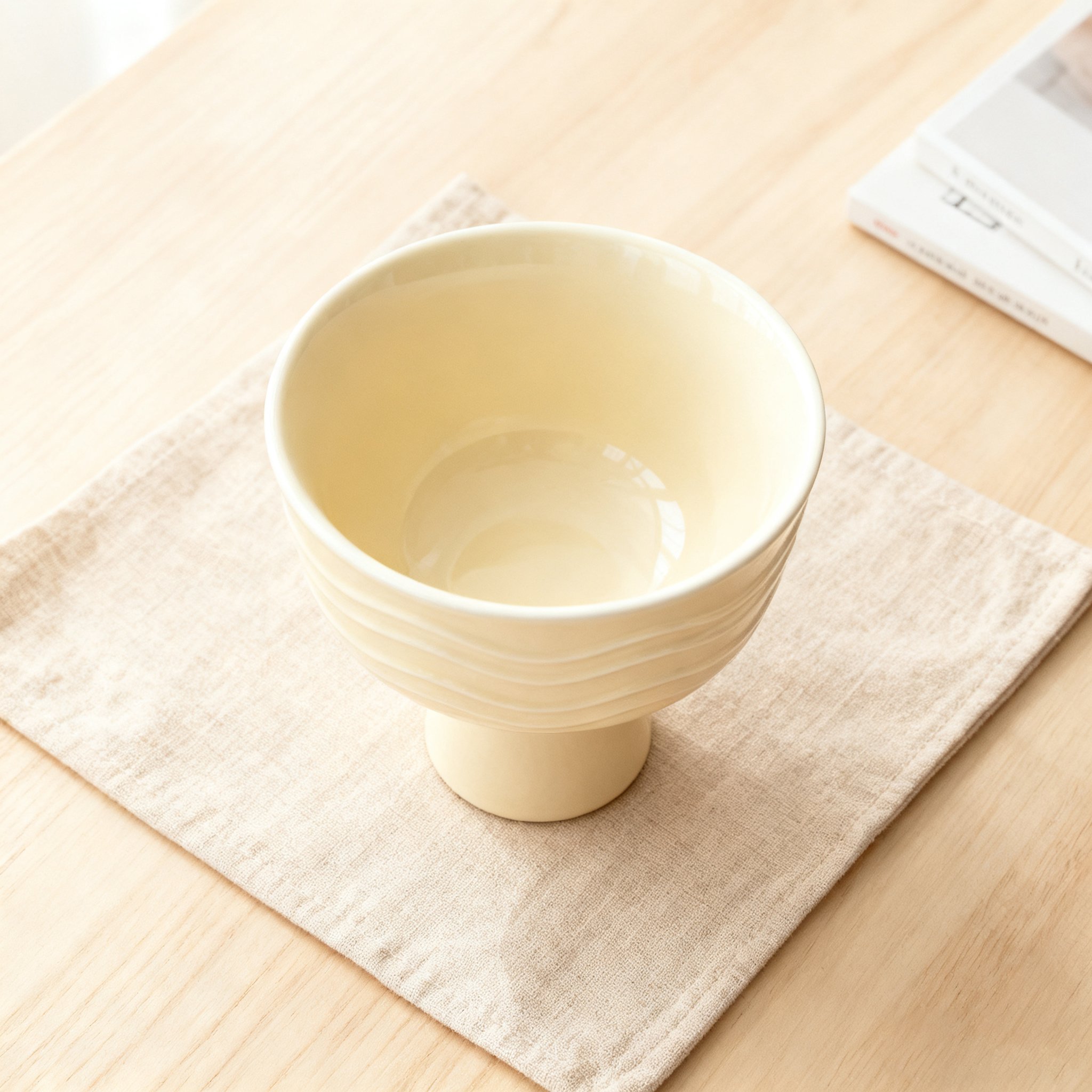 Tasse en céramique design moderne avec pied haut