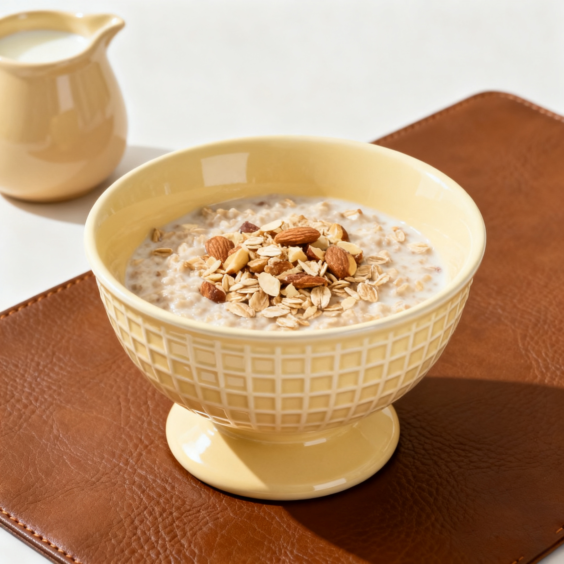 Bol en céramique texturé à pied haut