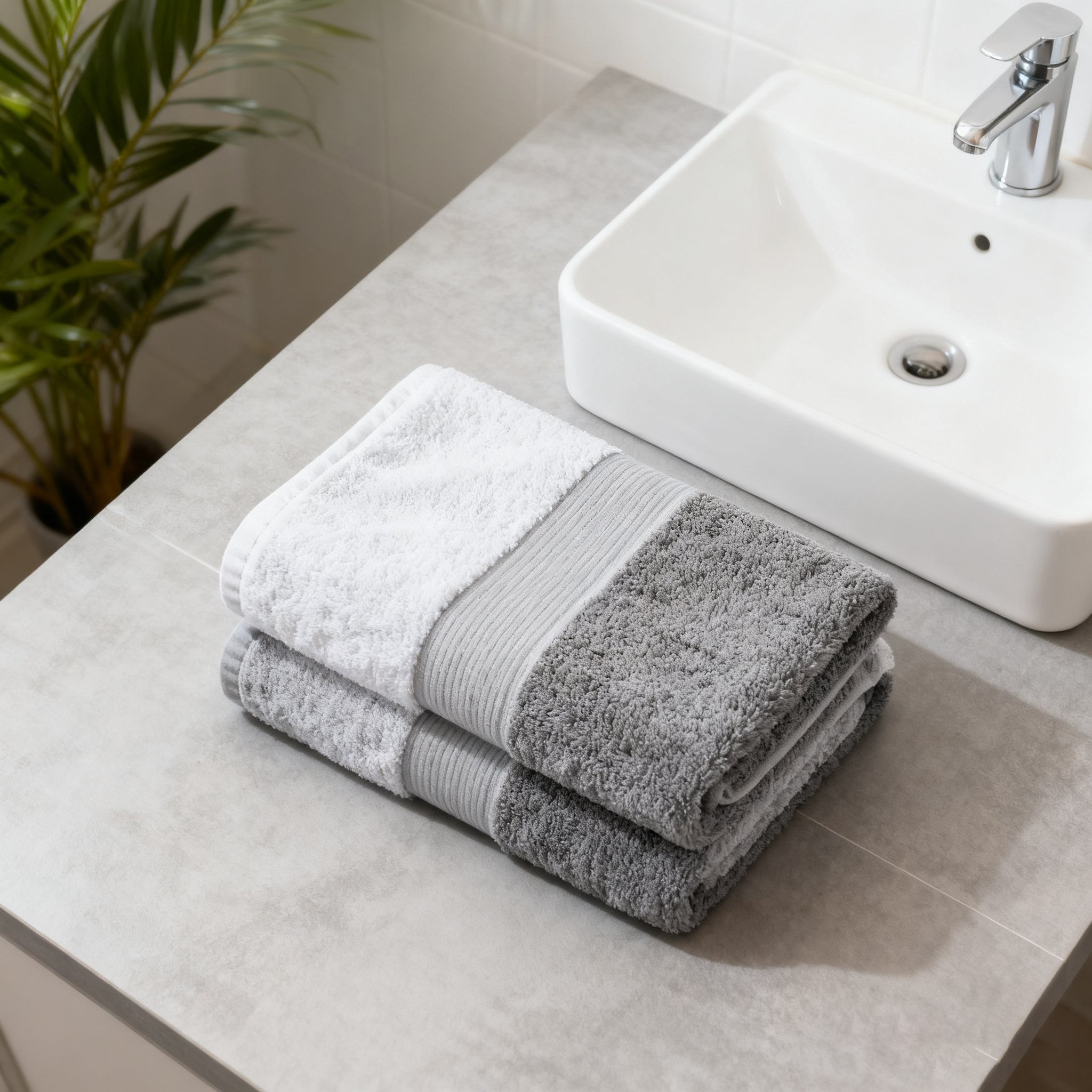 Lot de 3 serviettes douces en coton