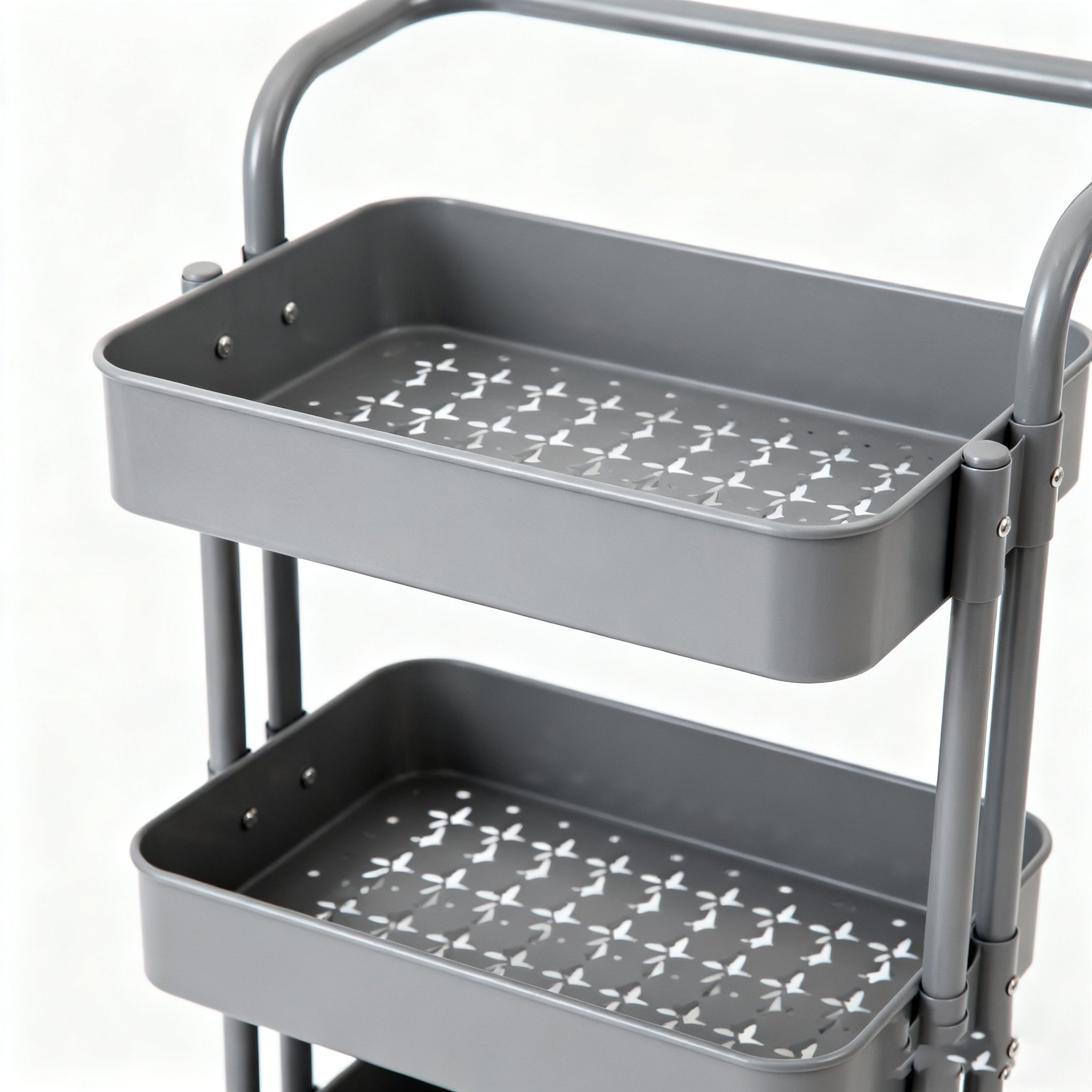 Chariot de rangement à plusieurs niveaux avec étagères robustes