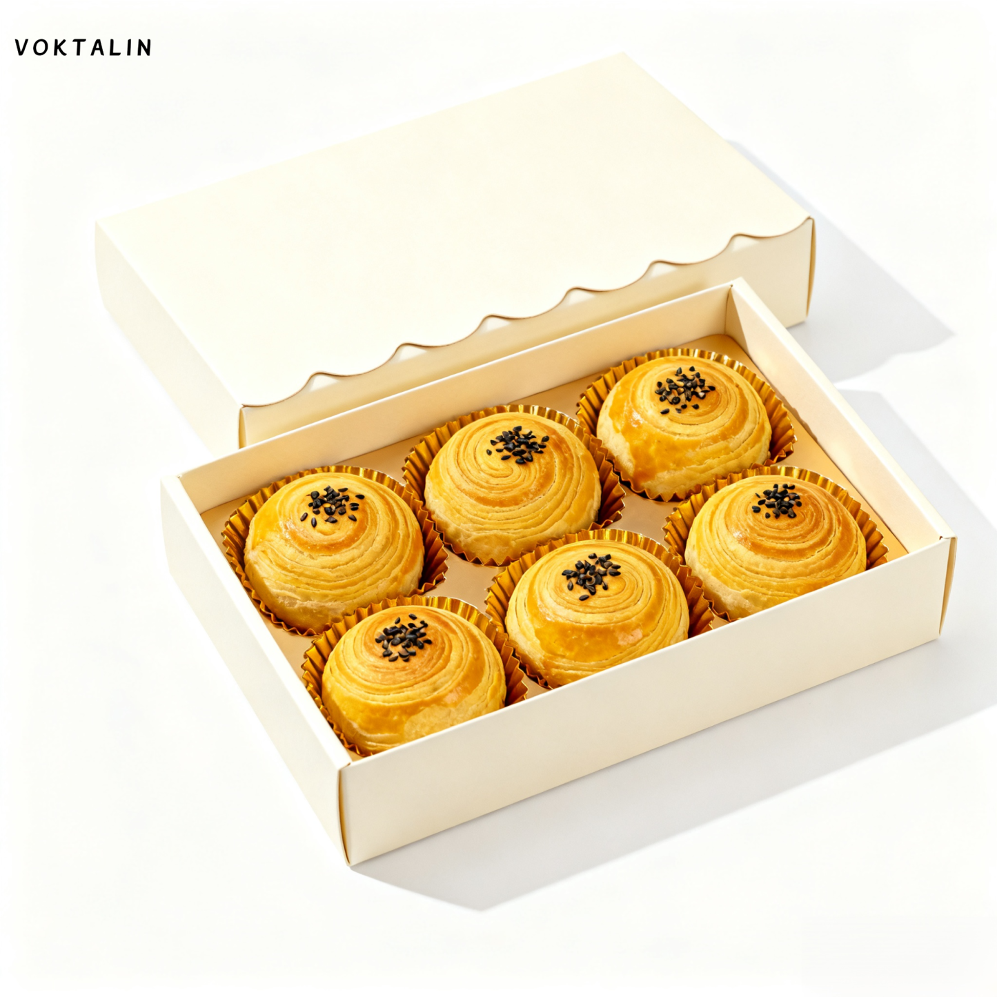 Pain croustillant au jaune d'œuf (6 pièces * 6 boîtes)