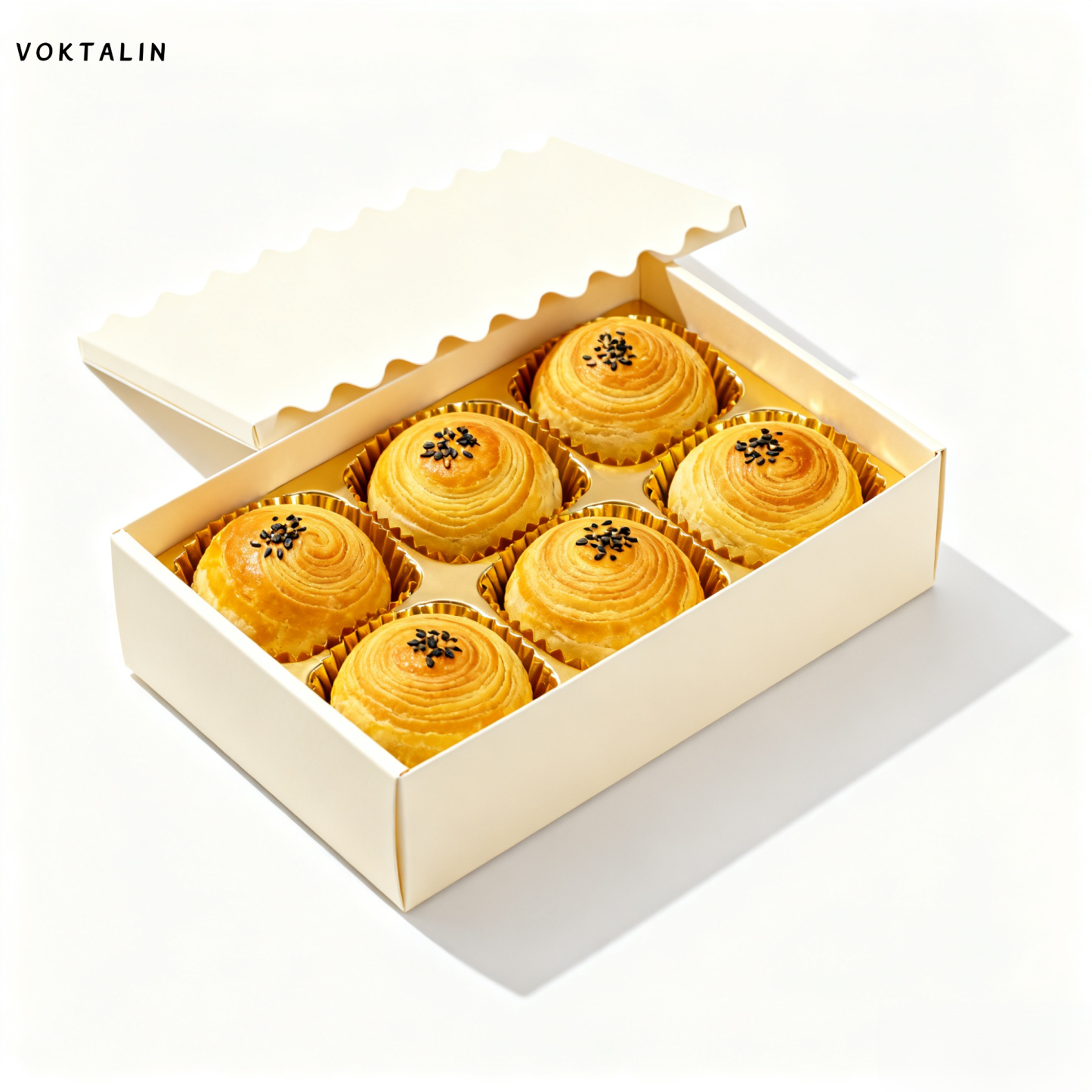 Pain croustillant au jaune d'œuf (6 pièces * 6 boîtes)