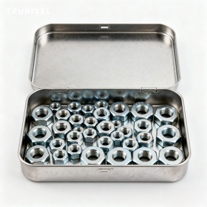 Écrous hexagonaux en acier inoxydable (200 pièces)