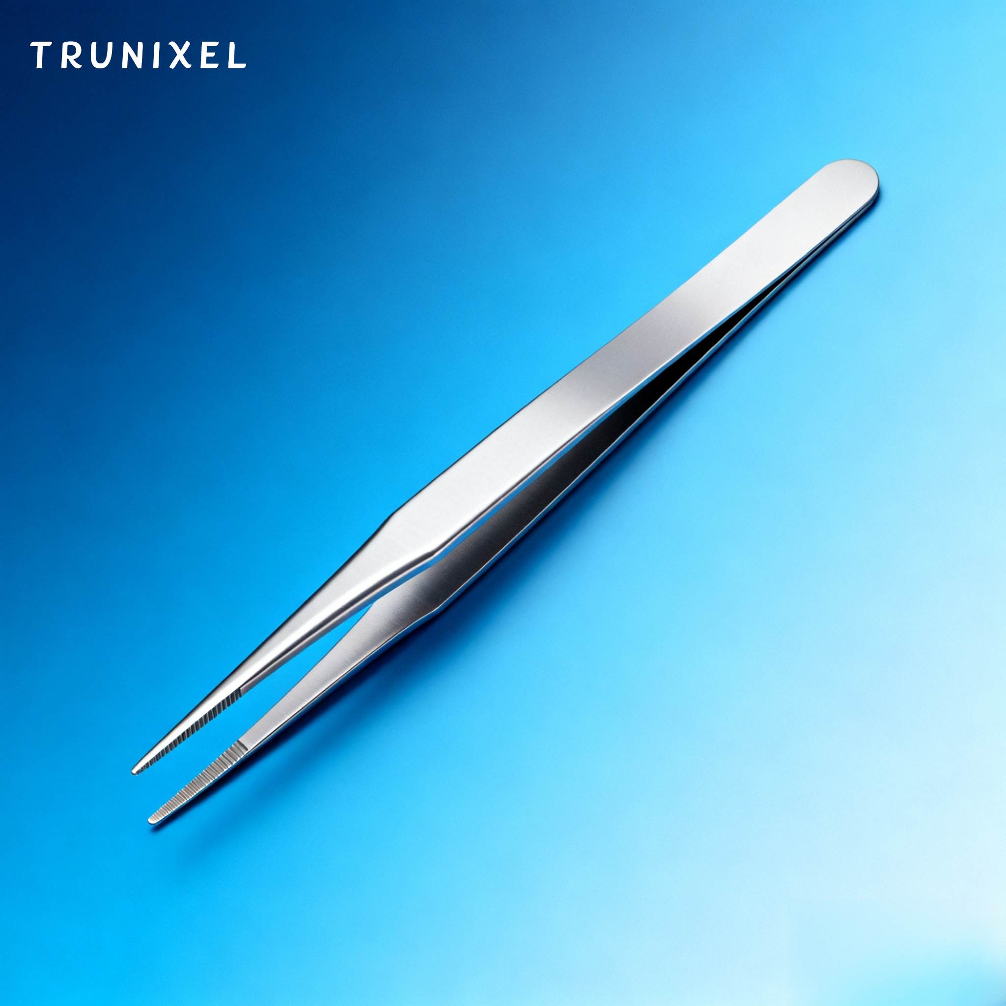 Pince à épiler en acier inoxydable de haute précision pour plumes dorées