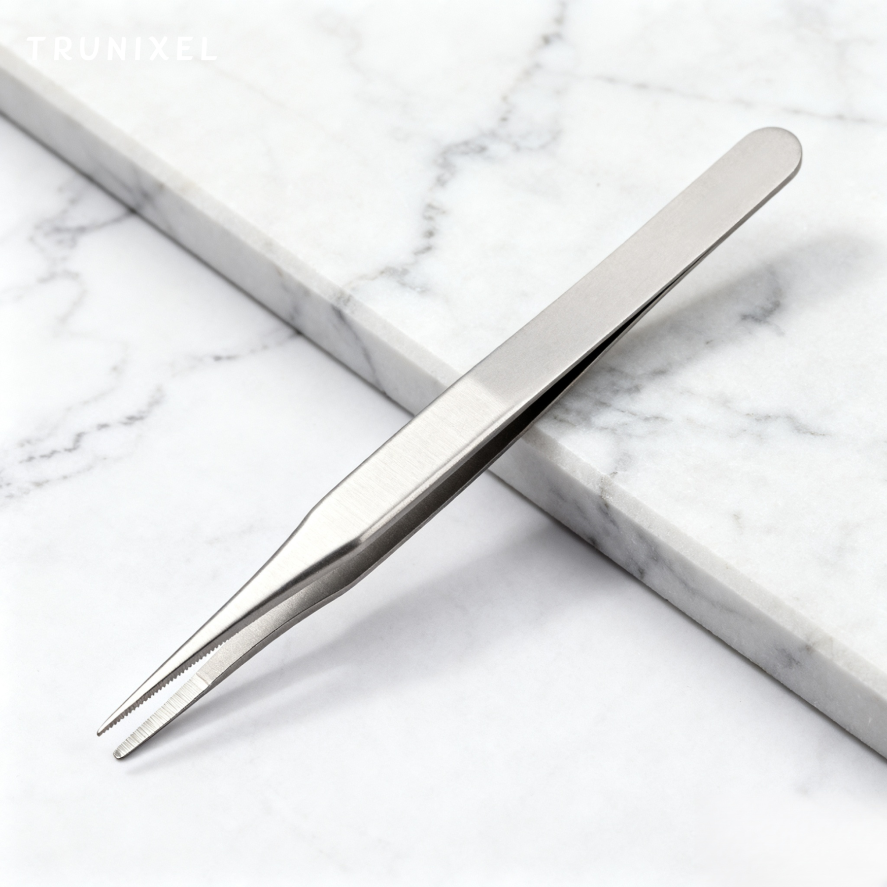 Pince à épiler en acier inoxydable de haute précision pour plumes dorées