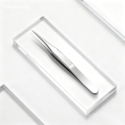 Pince à épiler en acier inoxydable de haute précision pour plumes dorées