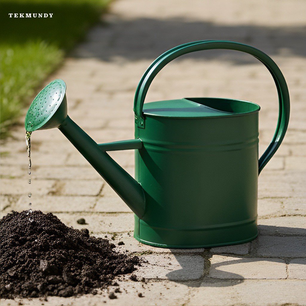 Robuste Gießkanne mit großem Fassungsvermögen und Fallschutz