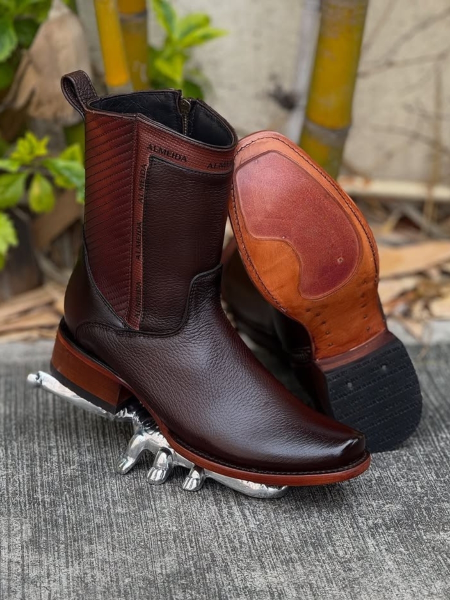 Nevada Brown Deerhide Boots