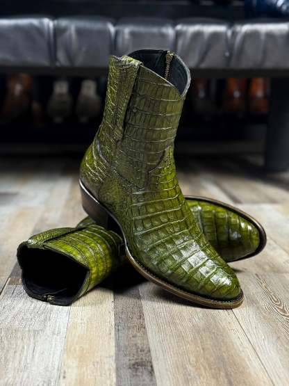 Full Crocodile Fuscus Boots Oval