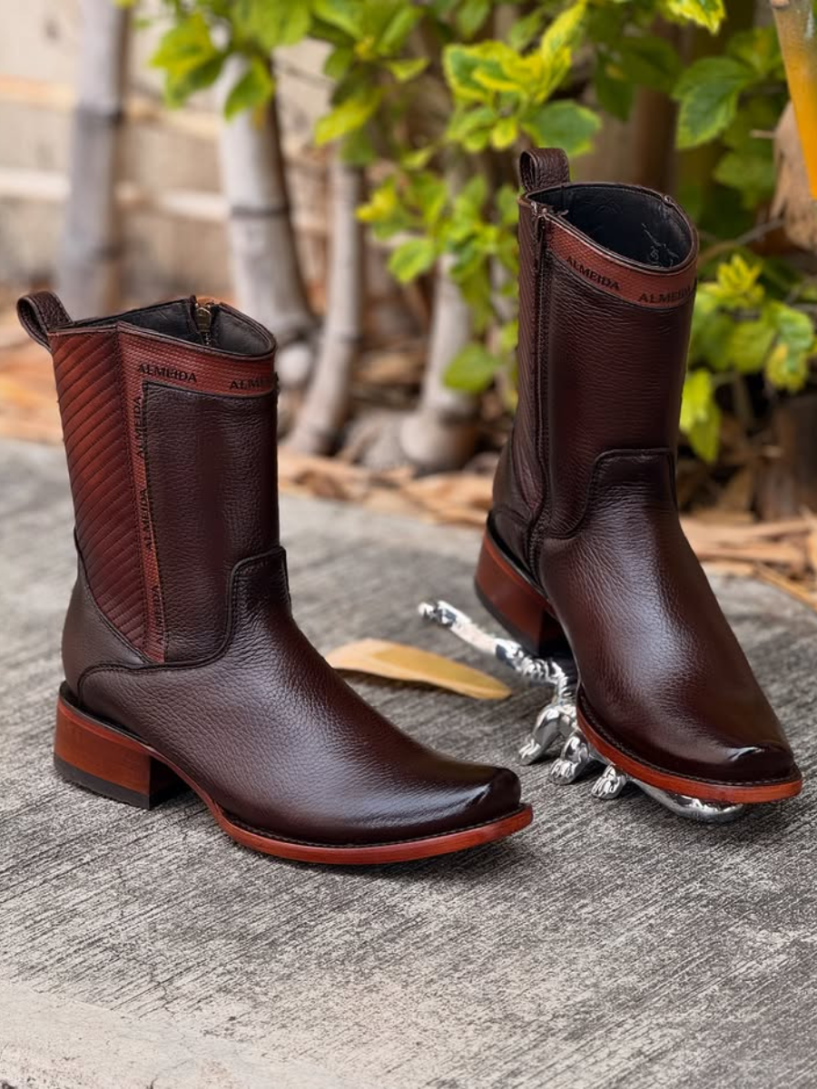 Nevada Brown Deerhide Boots