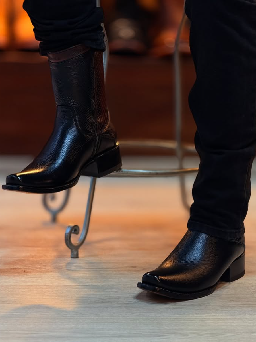 Nevada Black Deerskin Boots