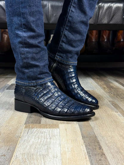 Full Crocodile Fuscus Boots Oval