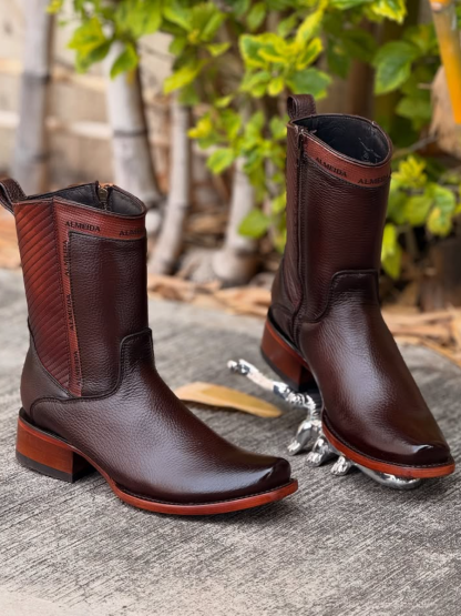 Nevada Brown Deerhide Boots