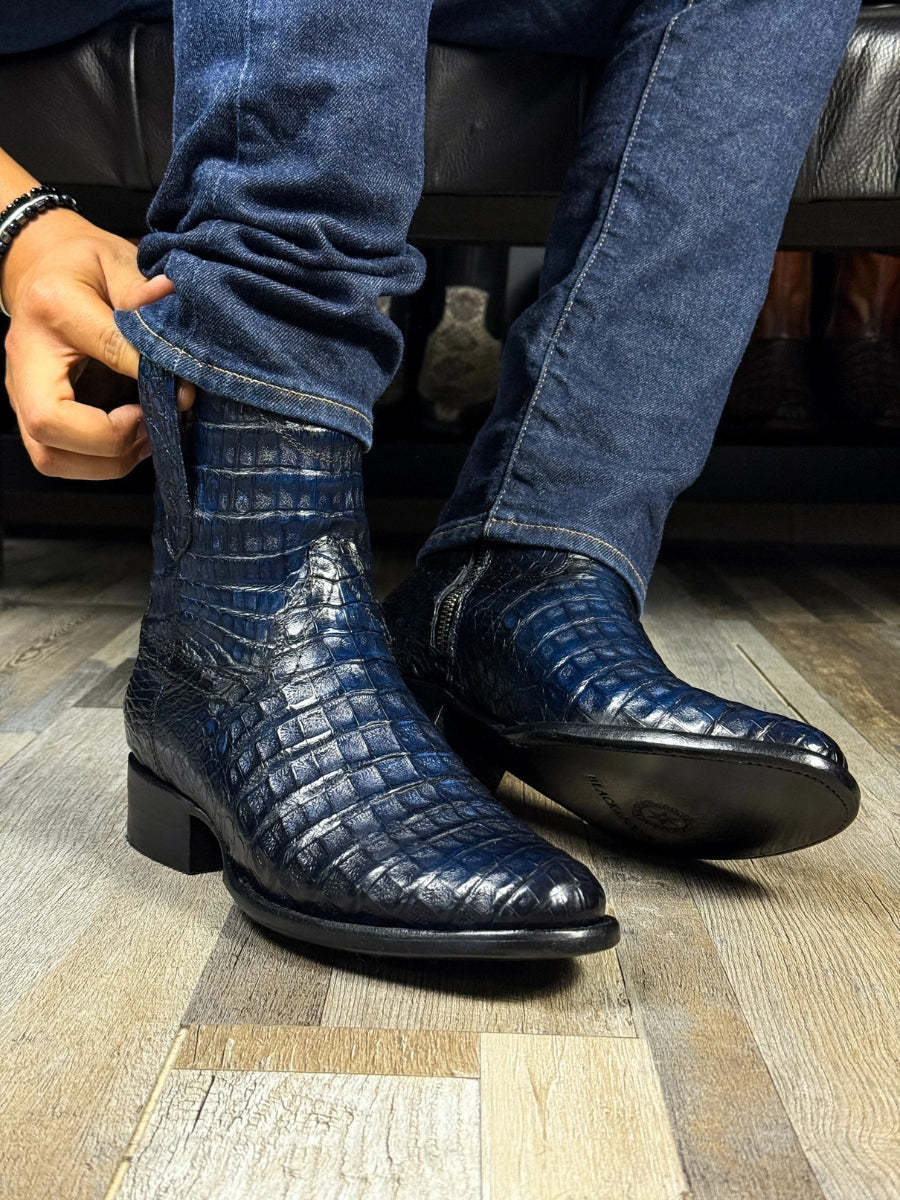 Full Crocodile Fuscus Boots Oval