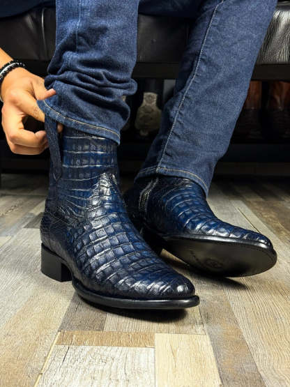Full Crocodile Fuscus Boots Oval