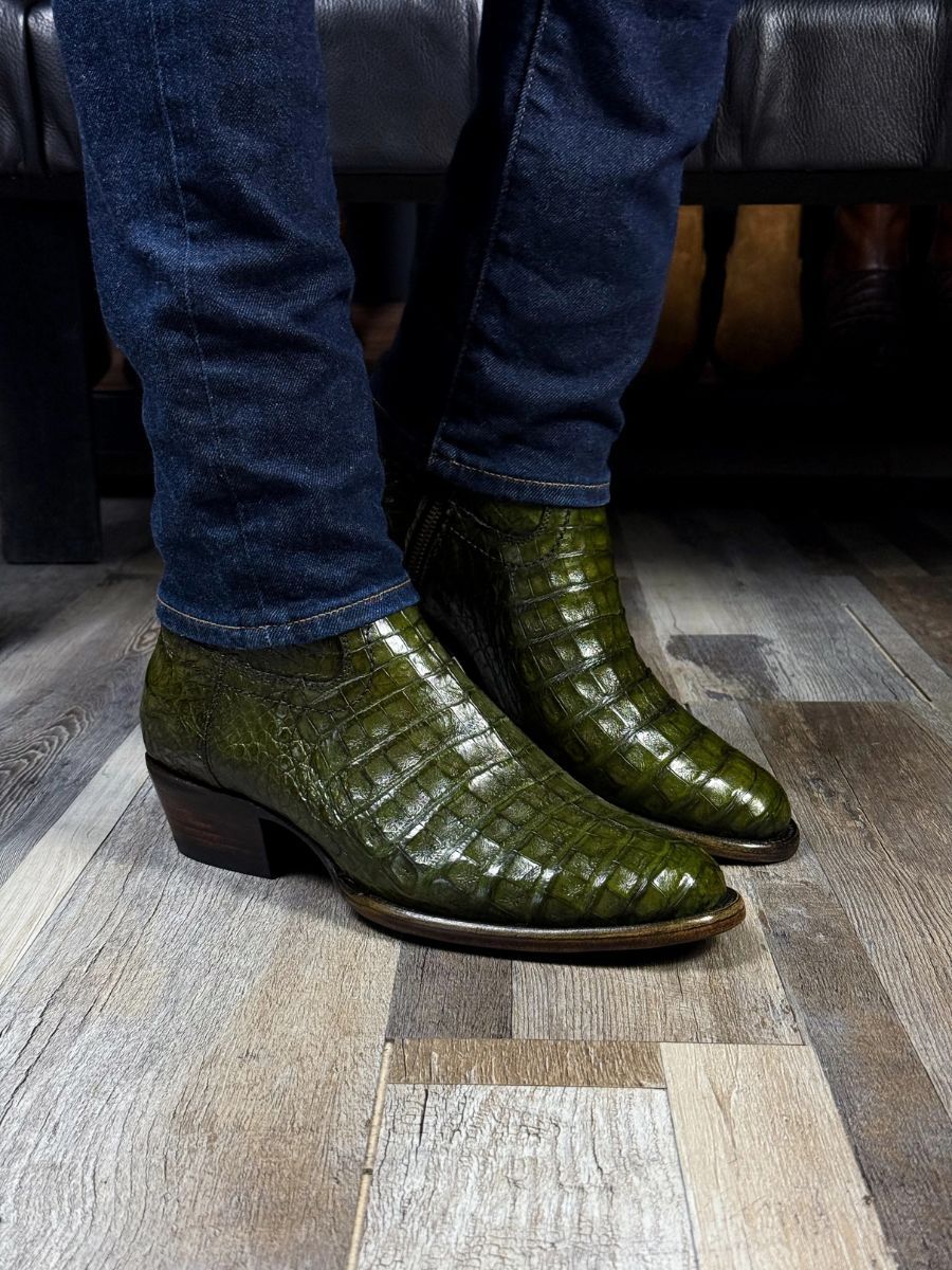 Full Crocodile Fuscus Boots Oval