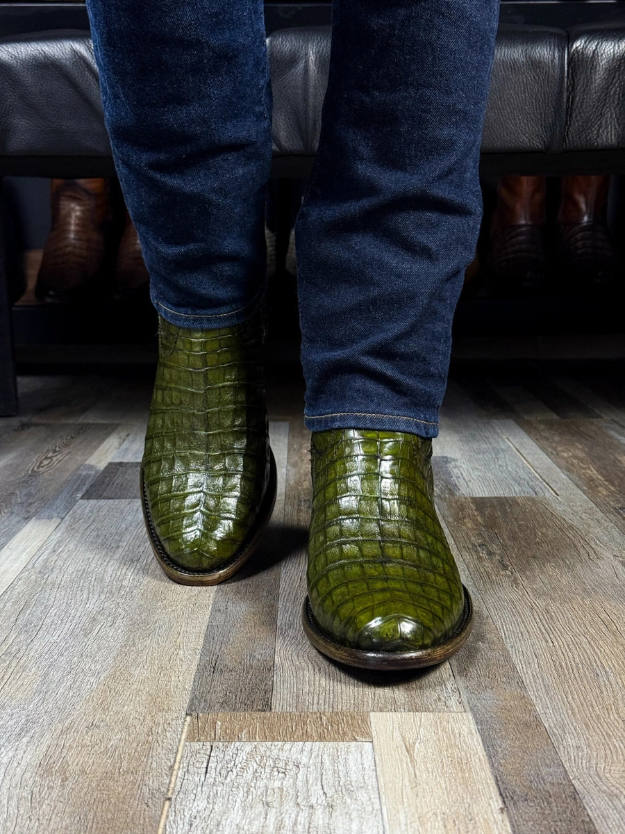Full Crocodile Fuscus Boots Oval
