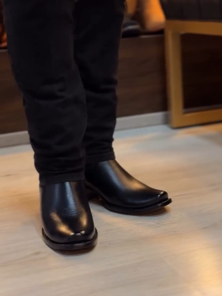 Nevada Black Deerskin Boots