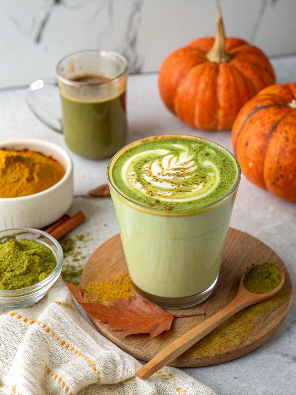 pumpkin spice matcha latte