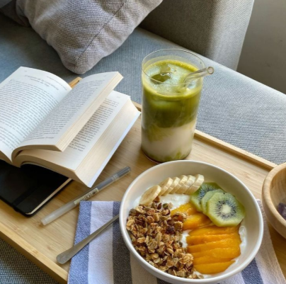 Homemade matcha energy bites served in a small bowl as a healthy snack.