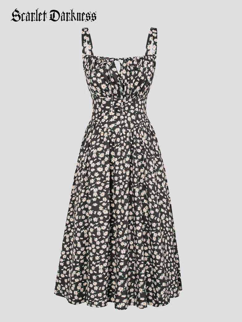 Women 2025 Summer Comfy Floral Dress with Pocket