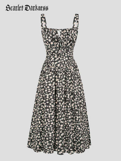 Women 2025 Summer Comfy Floral Dress with Pocket