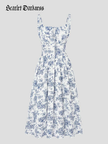 Women 2025 Summer Comfy Floral Dress with Pocket