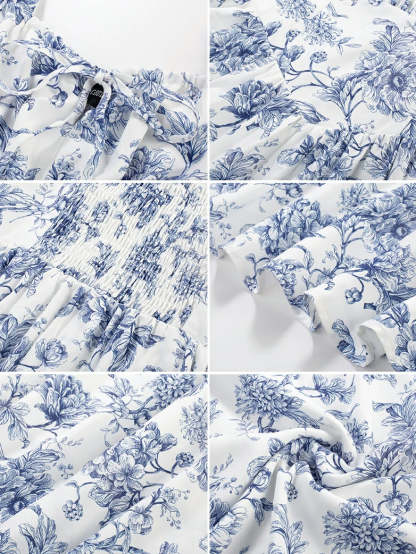 Women 2025 Summer Comfy Floral Dress with Pocket