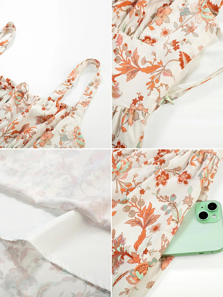 Women 2025 Summer Comfy Floral Dress with Pocket