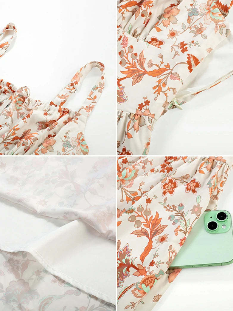 Women 2025 Summer Comfy Floral Dress with Pocket