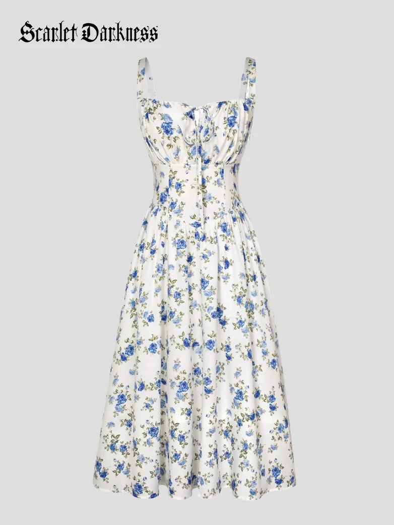 Women 2025 Summer Comfy Floral Dress with Pocket