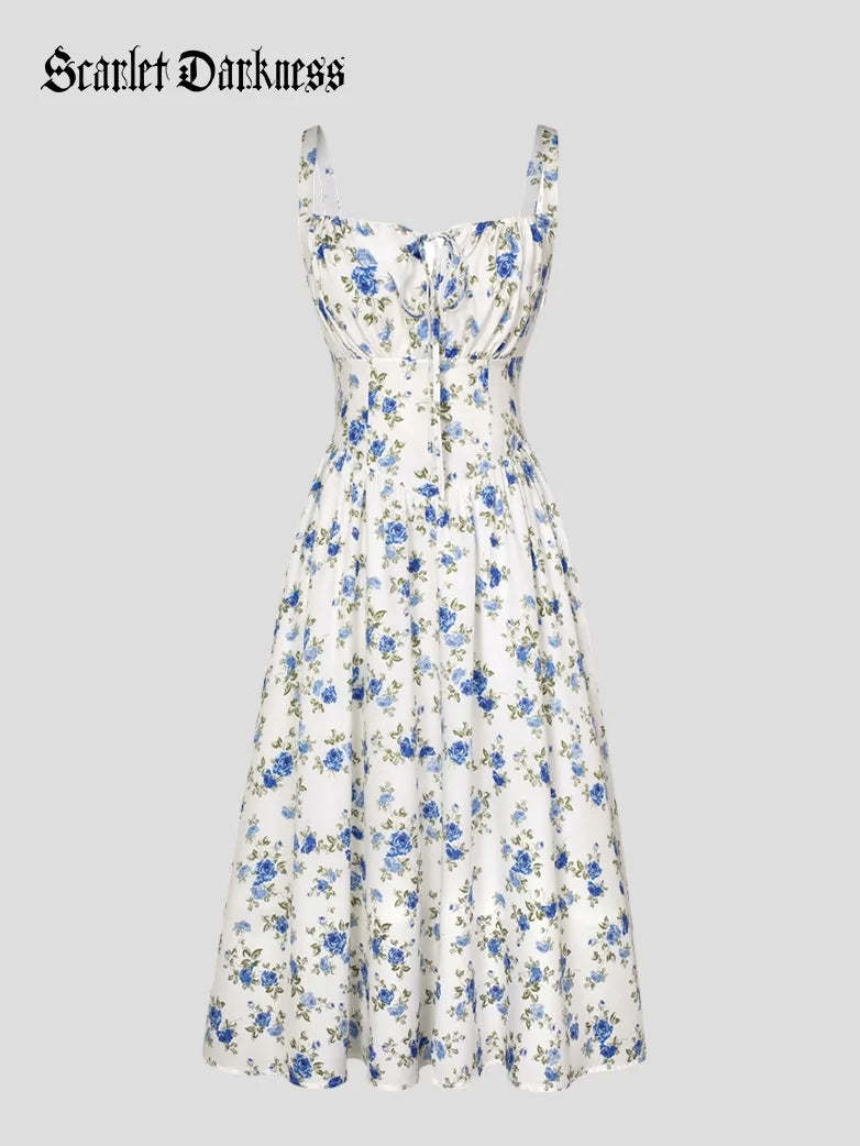 Women 2025 Summer Comfy Floral Dress with Pocket