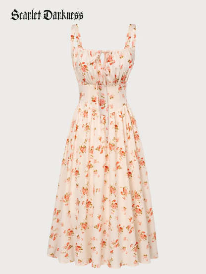 Women 2025 Summer Comfy Floral Dress with Pocket
