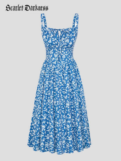 Women 2025 Summer Comfy Floral Dress with Pocket