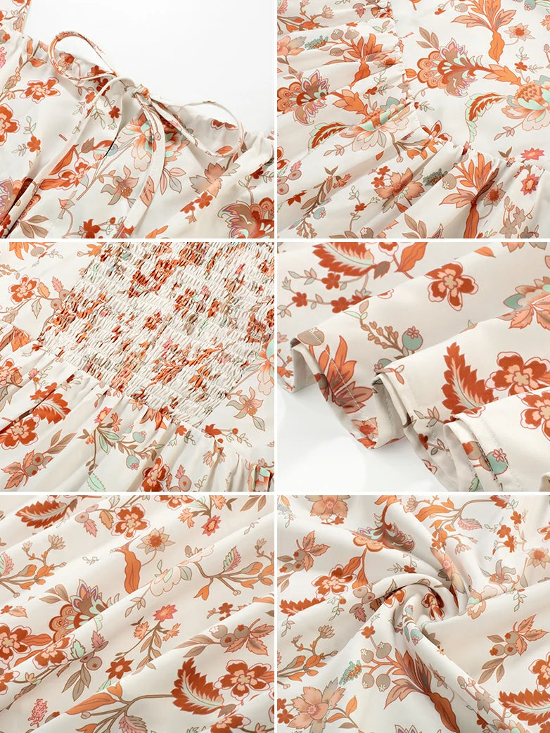 Women 2025 Summer Comfy Floral Dress with Pocket