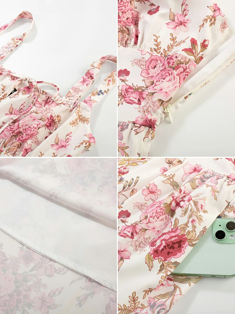 Women 2025 Summer Comfy Floral Dress with Pocket