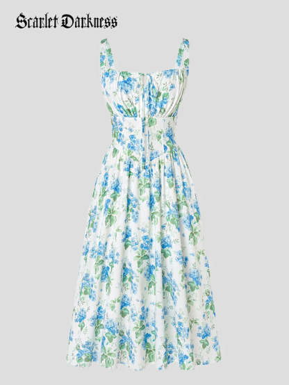 Women 2025 Summer Comfy Floral Dress with Pocket