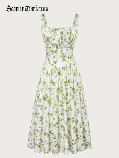 Women 2025 Summer Comfy Floral Dress with Pocket