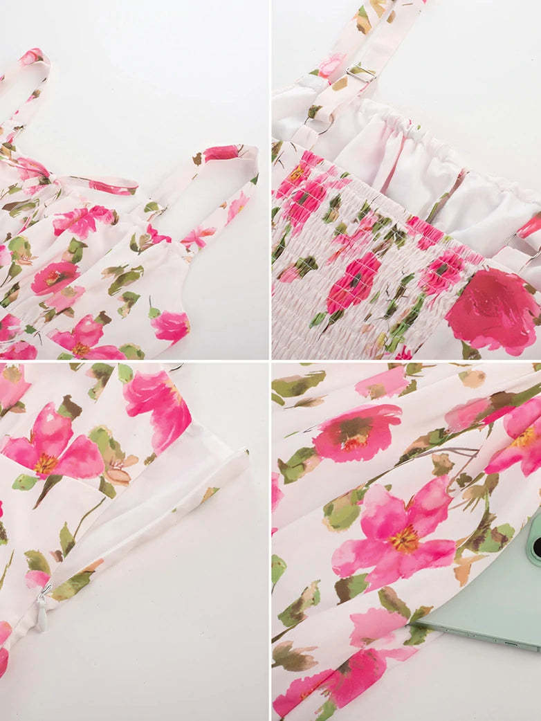 Women 2025 Summer Comfy Floral Dress with Pocket