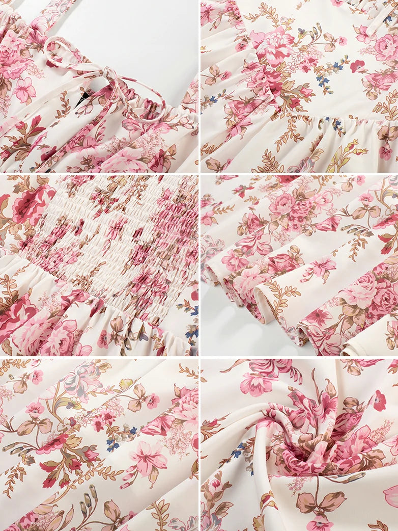 Women 2025 Summer Comfy Floral Dress with Pocket