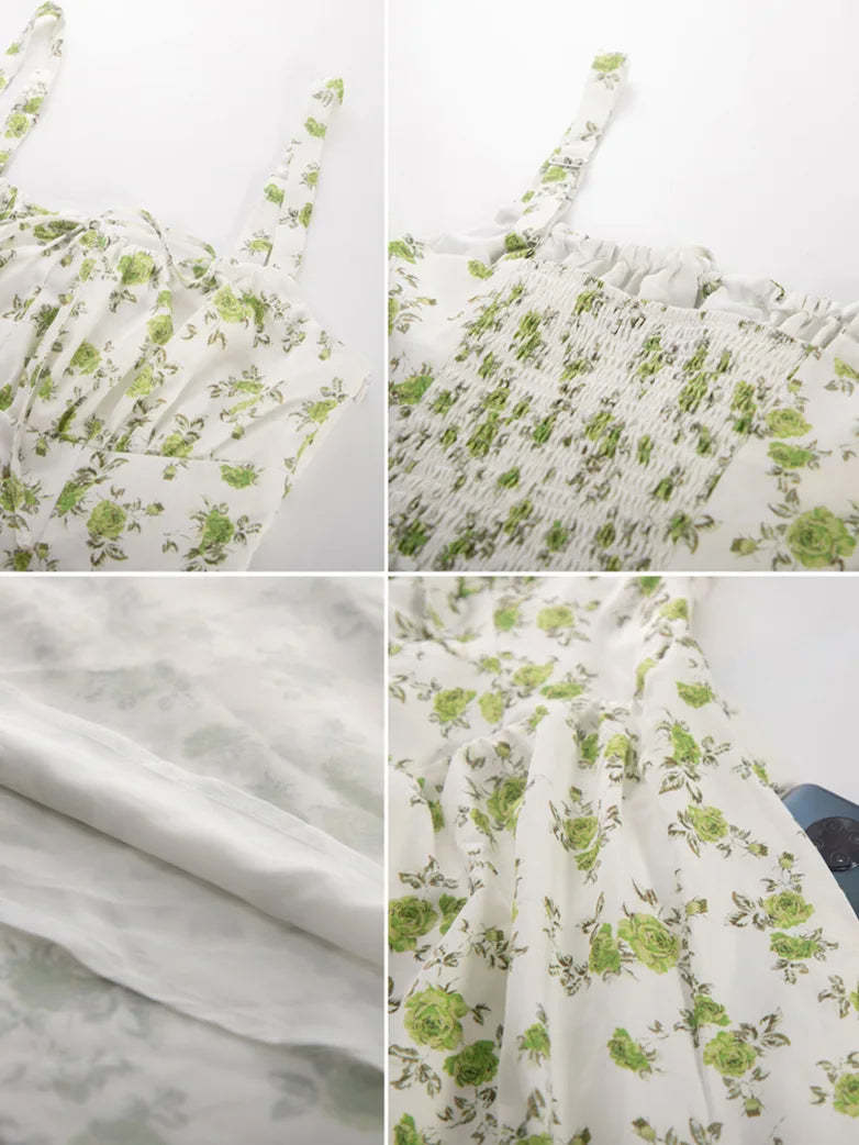 Women 2025 Summer Comfy Floral Dress with Pocket