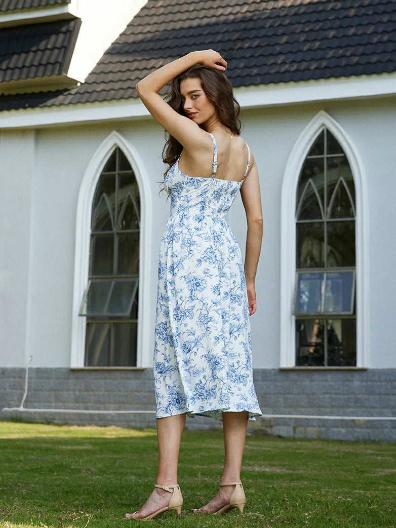 Women 2025 Summer Comfy Floral Dress with Pocket