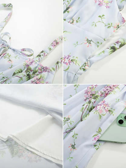 Women 2025 Summer Comfy Floral Dress with Pocket