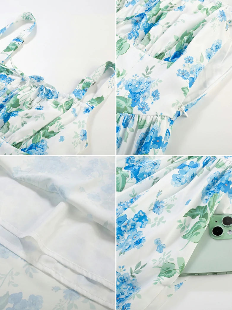 Women 2025 Summer Comfy Floral Dress with Pocket