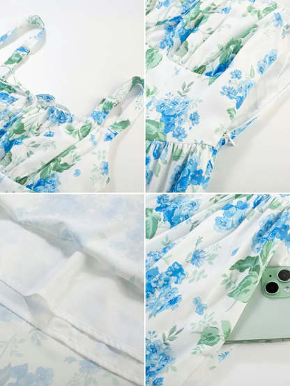 Women 2025 Summer Comfy Floral Dress with Pocket